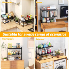 DEVESANTER komplet 2 raztegljivih polic za kuhinjske omarice