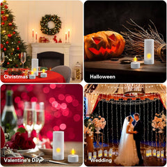 Set 12 Polnilnih LED Svečk z Daljinskim Upravljalnikom in Polnilno Postajo