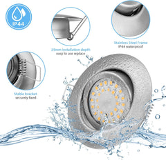 LED vgradni reflektorji za kopalnico in kuhinjo - 6 kosov