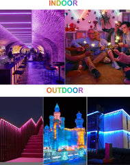 RGB LED reflektor 42 W s 30 načini in daljincem za notranjo in zunanjo uporabo