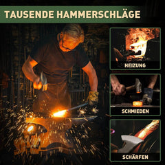 PURPLEBIRD ročno kovana vikinška sekira za kampiranje, bushcraft in drva