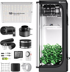 HON&GUAN rastlinjak z ventilacijo in ogljikovim filtrom - 60 × 60 × 160 cm