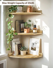 komplet 3 Lesenih polic z odprtino za kable 30cm