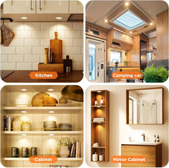 LED vgradna svetilka 12 V s tremi barvnimi temperaturami- 6 kosov