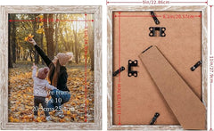 Set 12 okvirjev za slike 20 x 25 cm, naravni bež okvirji s pleksiglasom – za stensko ali namizno postavitev