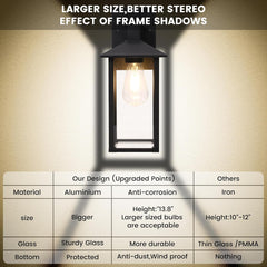 Zunanja stenska svetilka iz aluminija in stekla