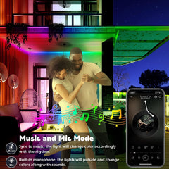 AILBTON Zunanji RGB LED Trak z upravljanjem prek aplikacije in sinhronizacijo z glasbo - 18 m