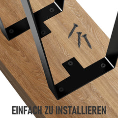 Komplet 2 kovinskih pohištvenih nog trapezne oblike