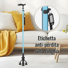 CAREBODA Zložljiva oporna palica z nastavljivo višino in T-ročajem