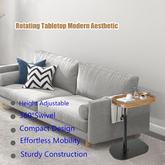 XUDREZ nastavljiva 360° vrtljiva stranska mizica s kovinskim okvirjem