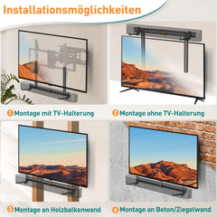 Univerzalni nosilec za soundbar - črne barve