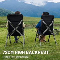 TIMBER RIDGE zložljiv kamp stol z visokim naslonom
