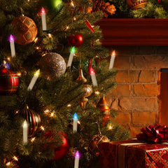 LED brezžične božične sveče z daljinskim upravljalnikom - 30 kosov