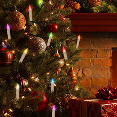 Brezžične LED božične sveče z daljinskim upravljalnikom in časovnikom - 40 kosov