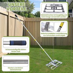 PLUTOHIKER izravnalnik trate z nastavljivim ročajem