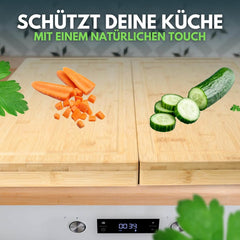 PINISI HOME 2-delni komplet bambusovih pokrovov za kuhalno ploščo