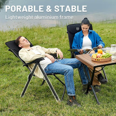 TIMBER RIDGE zložljiv kamp stol z visokim naslonom