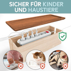 NATURE SUPPLIES komplet 2 lesenih škatel za kable iz borovega lesa