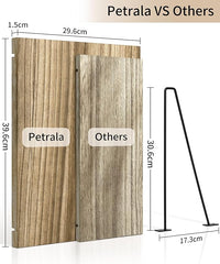 Stenska polica iz masivnega lesa 30 cm globine z nosilci