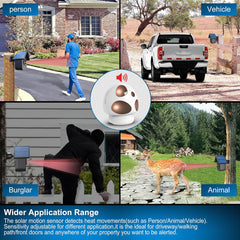HTZSAFE solarni brezžični senzor gibanja z dosegom do 800 m