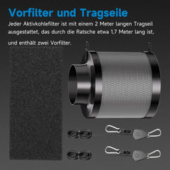 HON&GUAN Aktivni ogleni filter z dvema predfiltroma - 150 × 200 mm