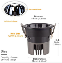 85mm 7W LED vgradni reflektor 4000K, IP44