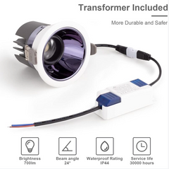 85mm 7W LED vgradni reflektor 4000K, IP44