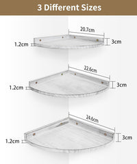 komplet 3 stenskih polic s kabelsko odprtino 25cm