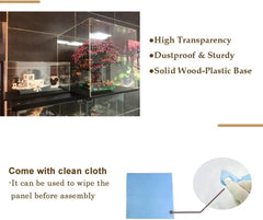 NYNELLY akrilna vitrina za zbirke – 45 × 45 × 44,5 cm