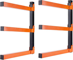 Komplet 2 kovinskih stenskih nosilcev za les za delavnico in skladišče