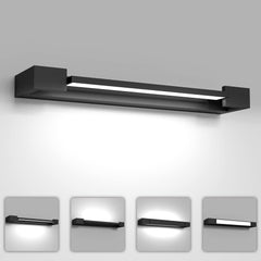 LED črna kopalniška svetilka za ogledalo 61 cm
