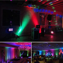 MOSFIATA komplet 2 LED RGB odrskih reflektorjev z daljinski upravljanjem in DMX vmesnikom