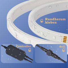 Vodoodporen 10 m RGB+IC LED trak za zunanje uporabo