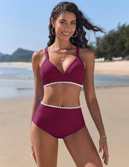 UMIPUBO dvodelne push-up kopalke z visokim pasom