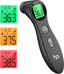 Digitalni brezkontaktni termometer za čelo z LCD zaslonom - črn
