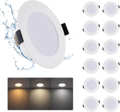 Komplet 12 ultra tankih LED vgradnih reflektorjev 12 W