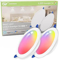 130mm Pametna LED vgradna svetilka RGB 7W 2kos