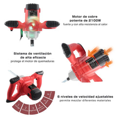 BRISUNSHINE 2100 W Industrijski ročni mešalnik malte