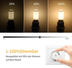 Zatemnilna LED žarnica E27 koruzne oblike, toplo bela svetloba -  4 kosi