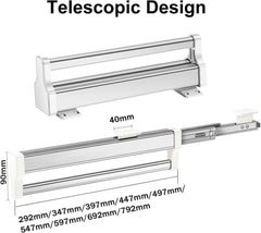 Teleskopska izvlečna obešalna palica bela - 397 mm