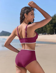 UMIPUBO dvodelne push-up kopalke z visokim pasom