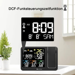 KETOTEK digitalna radijska budilka z brezžično vremensko postajo, higrometrom in termometrom