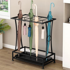 BIMITI kovinsko stojalo za dežnike s posodo za kapljanje