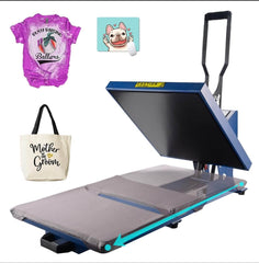 PLANETFLAME toplotna preša za tekstil in sublimacijo – 38 × 38 cm