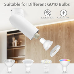 Bela nadgradna vrtljiva stropna LED svetilka