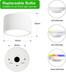 LED stropne svetilke 3000 K v beli barvi 4 kosi