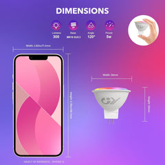 Pametna LED žarnica GU5.3 MR16 Wi-Fi, 5 W, 380 lm, 6 kos