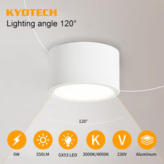 LED stropne svetilke 3000 K v beli barvi 4 kosi