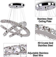 FINKTONGLAN moderno kristalno viseče svetilo