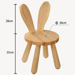 Otroški leseni stol z zajčjimi ušesi, 25 cm sedež
